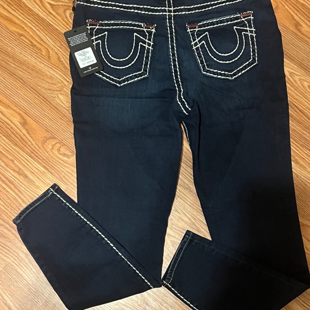 True Religion Jennie Mid Risk Super T Size 32